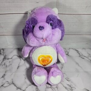 Kenner Care Bear Cousins Playtime Pal Purple Raccoon‎ Plush Toy 1994 Vintage